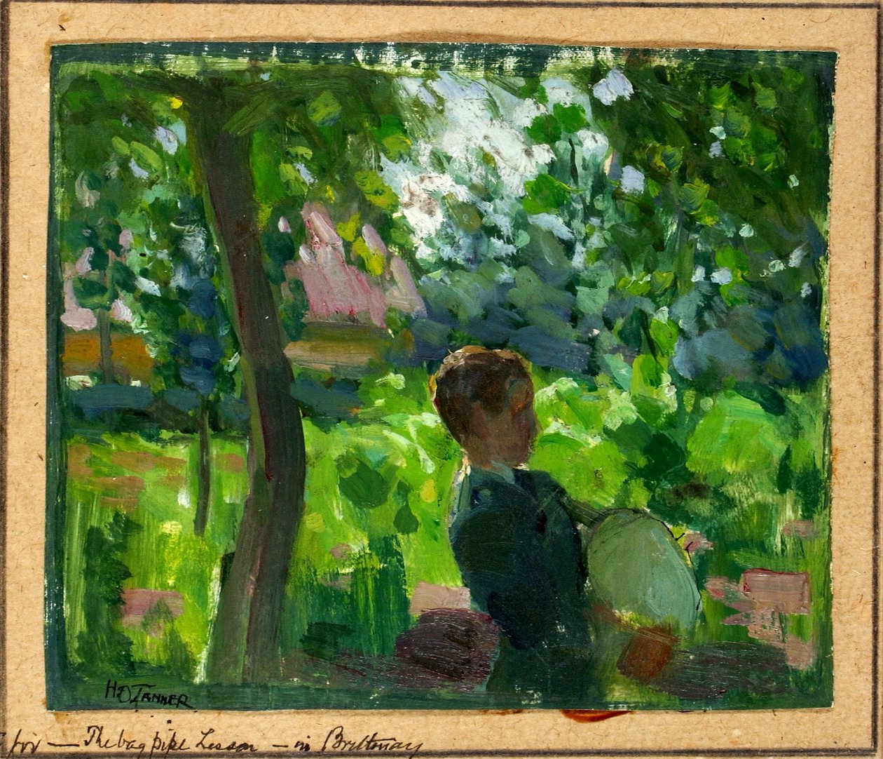 Nauka do lekcji gry na dudach autorstwa Henry Ossawa Tanner