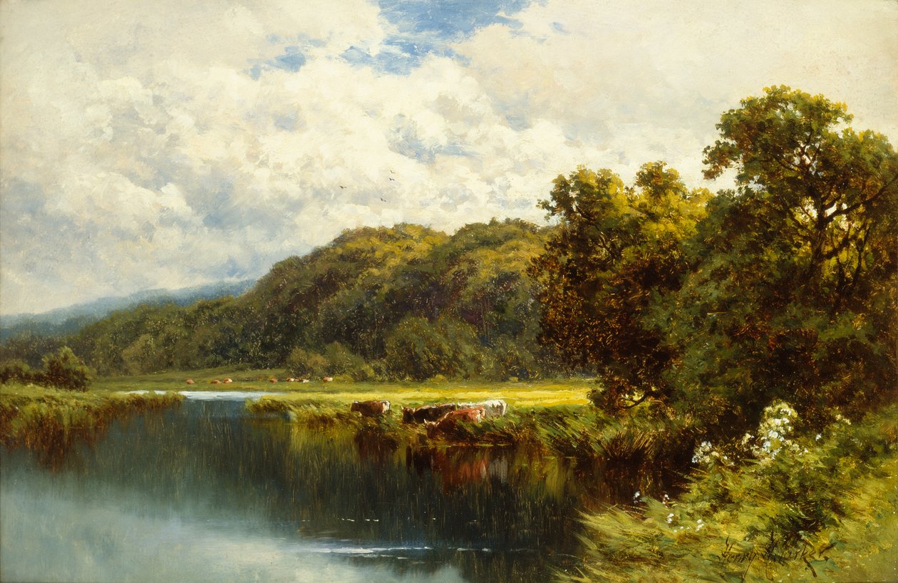 Tamiza w Pangbourne (olej na płótnie) autorstwa Henry Parker