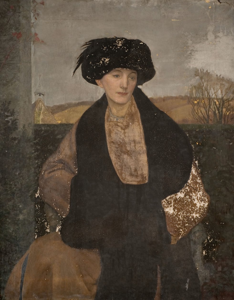 Portret pani Lester z doliny Slad, Stroud, 1914. autorstwa Henry Payne