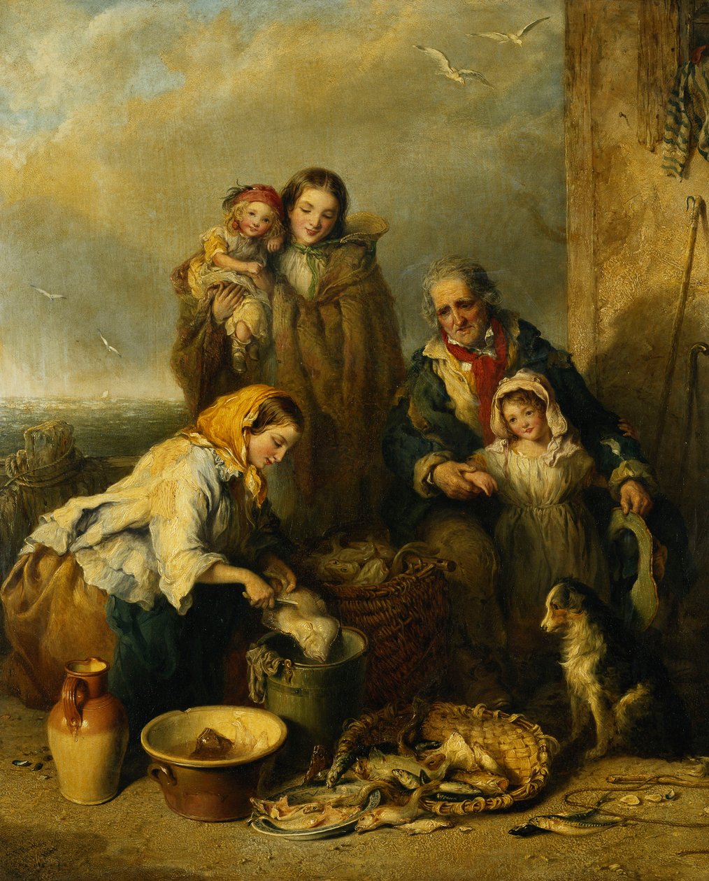 Rodzina rybaka, 1861 autorstwa Henry Perlee Parker