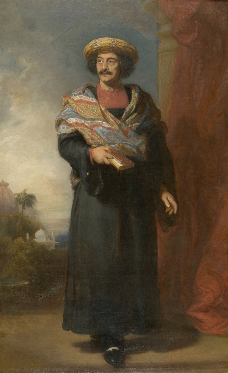 Portret Rammohuna Roya (1774-1833) 1832 (olej na płótnie) autorstwa Henry Perronet Briggs