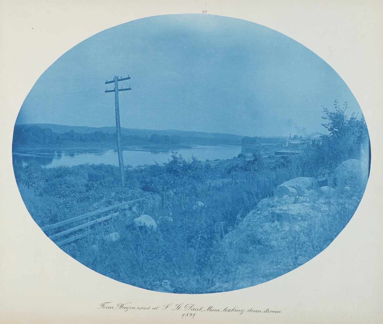 Z Wagon Road w S. St. Paul, Minn. Patrząc w dół rzeki autorstwa Henry Peter Bosse