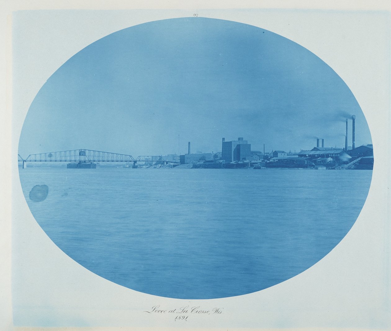 Tama przy La Crosse, Wis. autorstwa Henry Peter Bosse