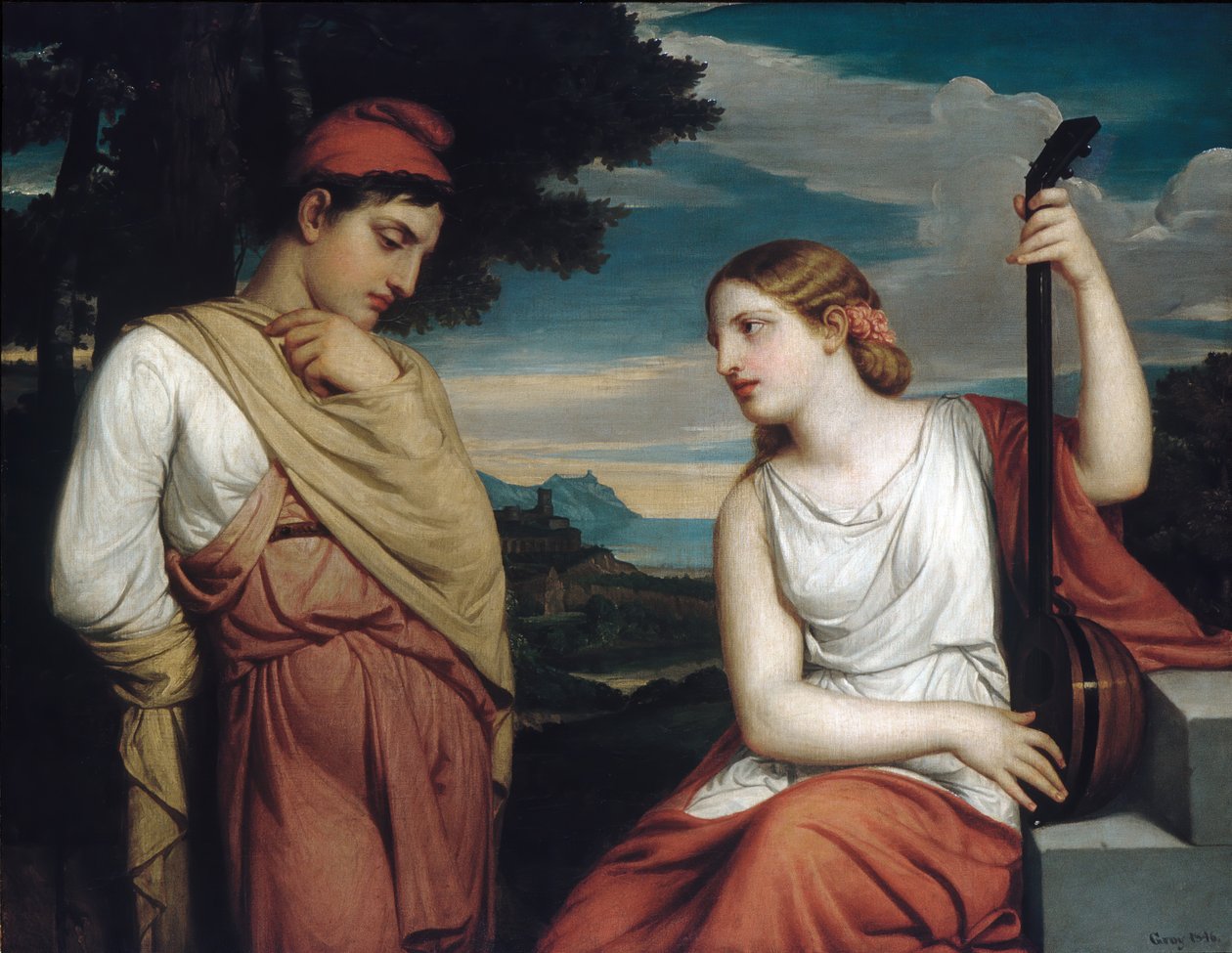 Greccy Kochankowie, 1846. autorstwa Henry Peters Gray