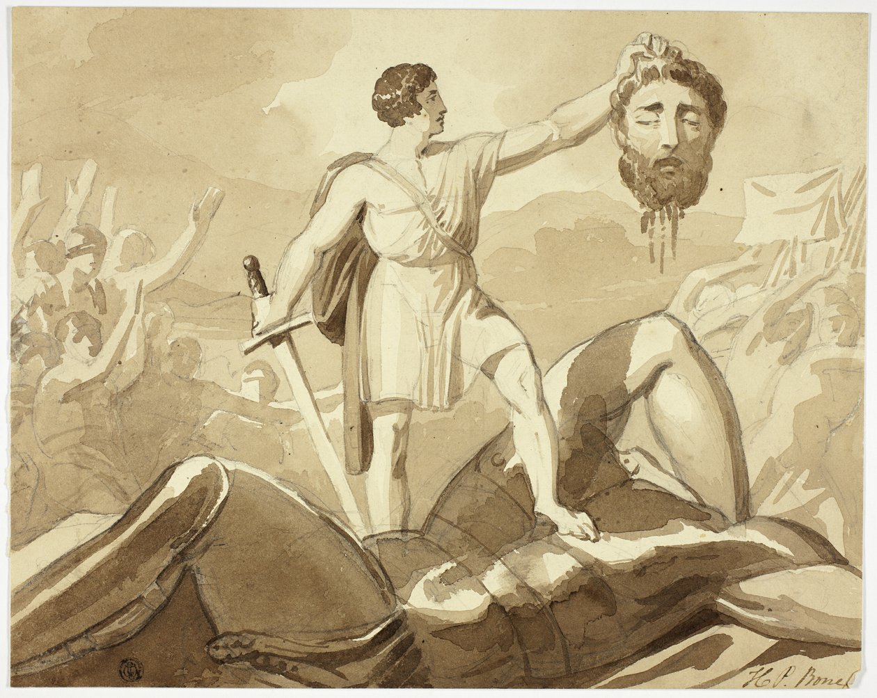 Dawid i Goliat autorstwa Henry Pierce Bone