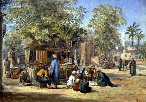Wioska egipska autorstwa Henry Pilleau