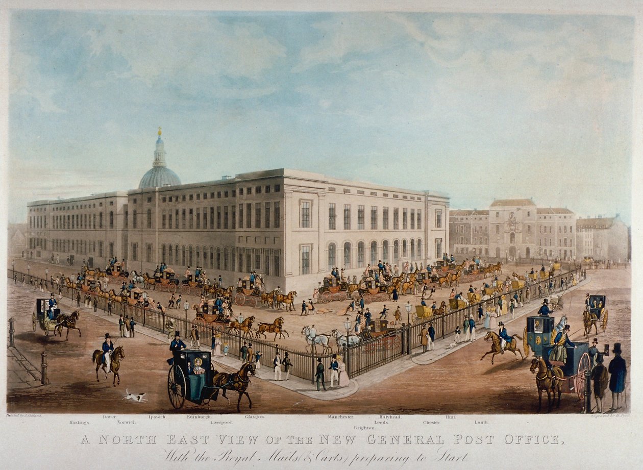 Główny Urząd Pocztowy, City of London, 1830 autorstwa Henry Pyall