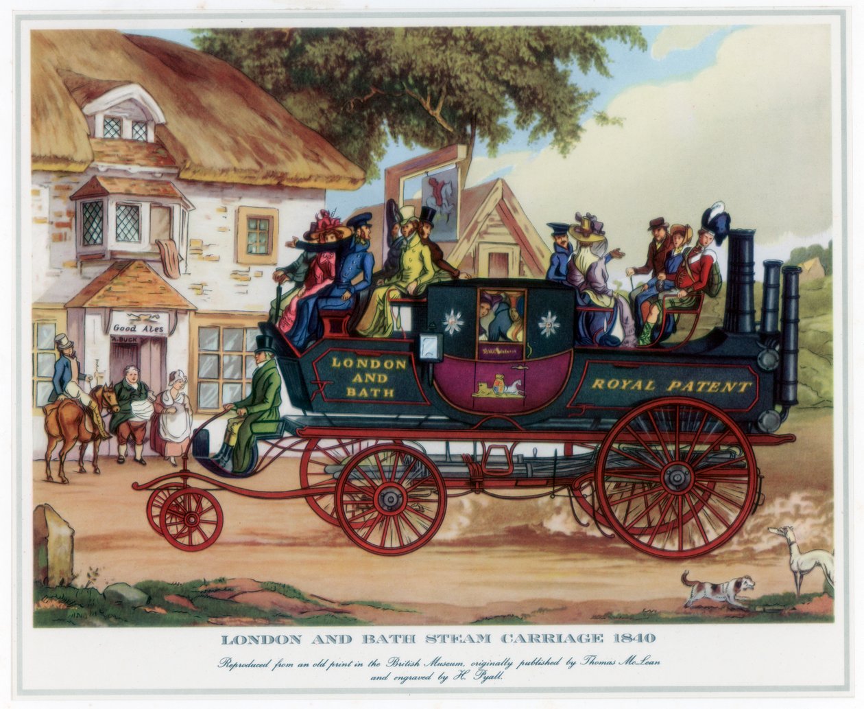 London and Bath Steam Carriage, 1840, c1800-1840. autorstwa Henry Pyall