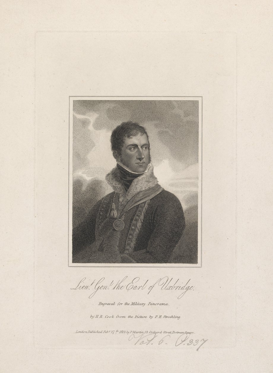 Generał porucznik Henry Paget, hrabia Uxbridge autorstwa Henry R. Cook