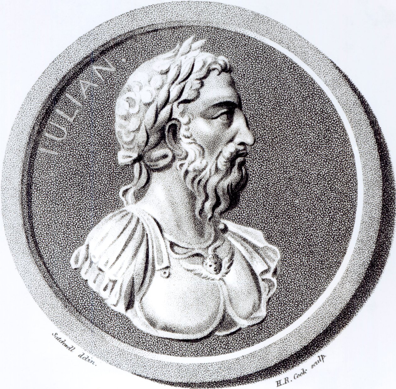 Portret Didiusa Julianusa, z „Historii schyłku i upadku Cesarstwa Rzymskiego”, tom 7, strona 137. autorstwa Edwarda Gibbona, 1808 autorstwa Henry R. Cook