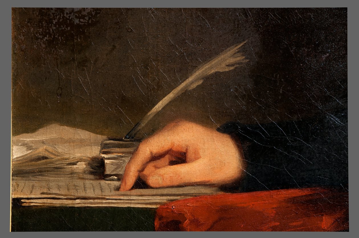Szczegół portretu Aleksandra Hamiltona olej na płótnie autorstwa Henry Raeburn