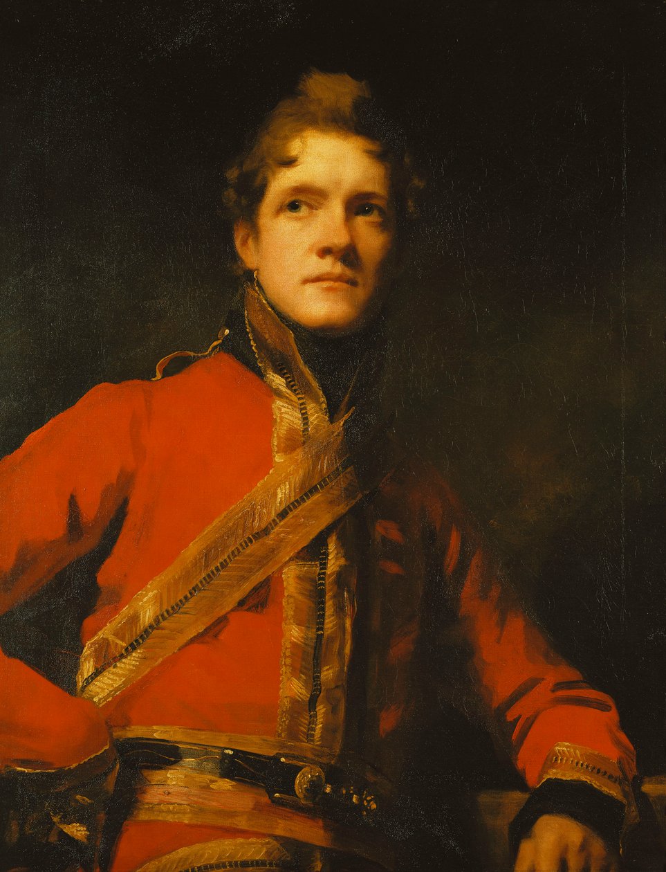 Portret podpułkownika Morrisona z 7. Gwardii Dragonów, połowa długości, w mundurze autorstwa Henry Raeburn