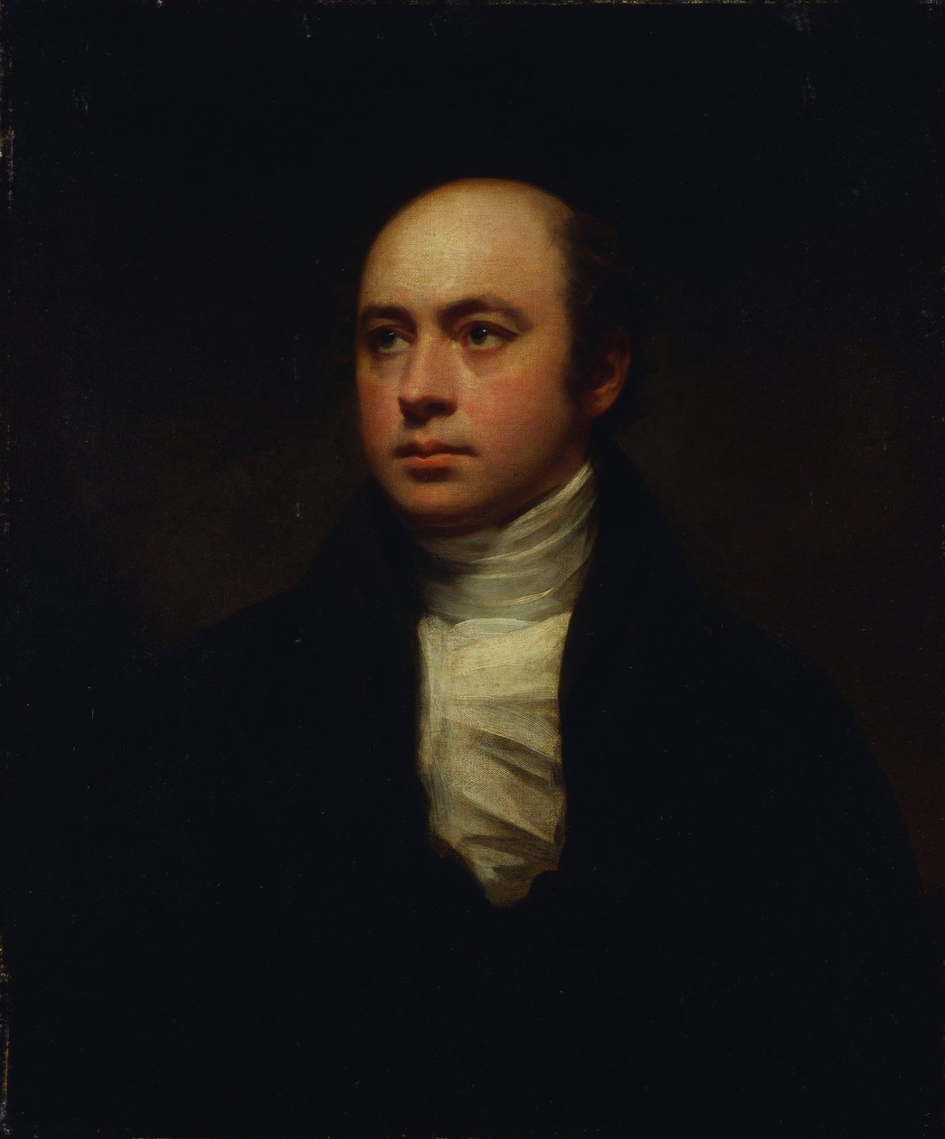 Portret Sir Francisa Chantreya, w ciemnej marynarce i białym krawacie autorstwa Henry Raeburn