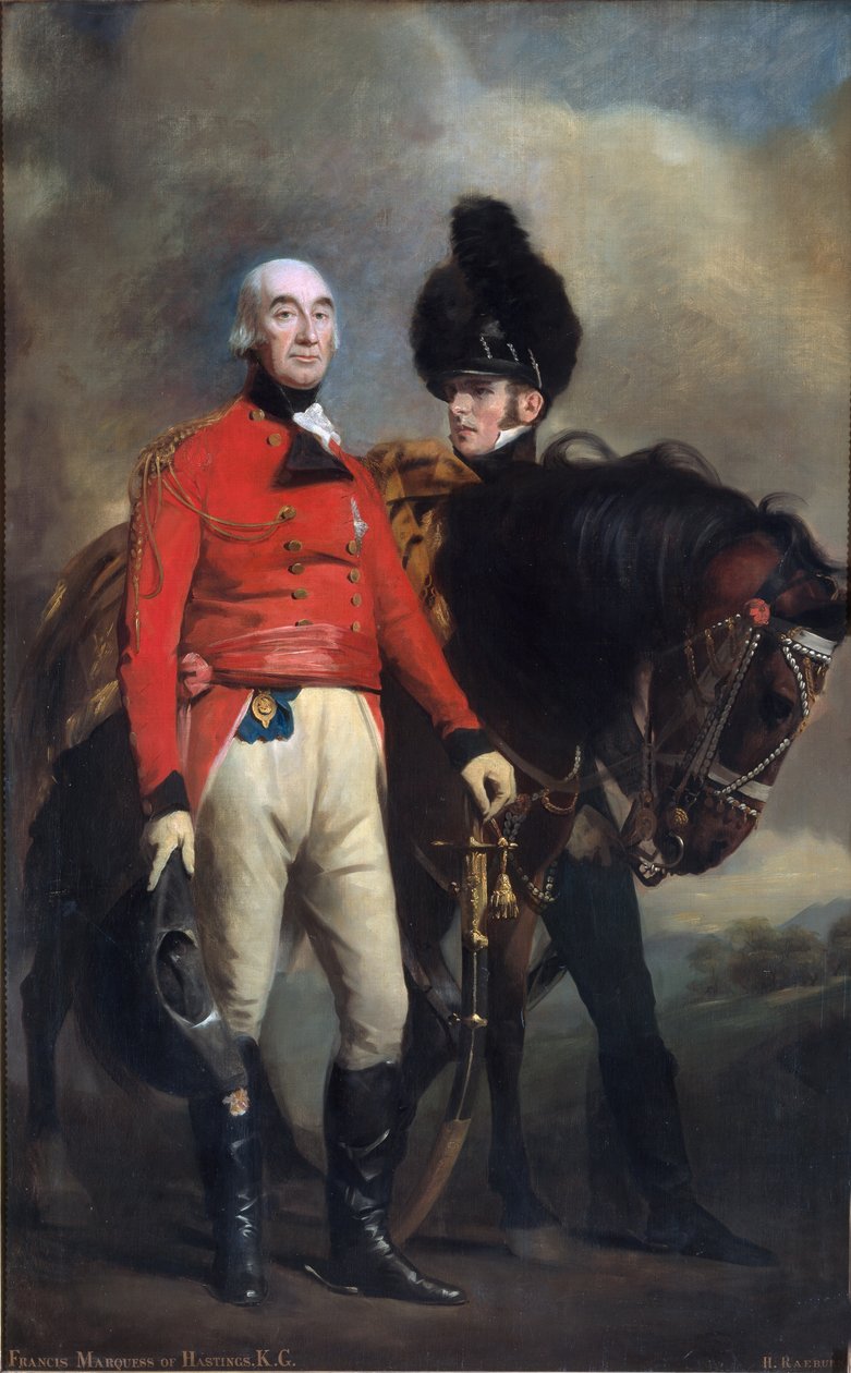 Sir Francis Rawdon-Hastings, 2. hrabia Moira, c.1813 autorstwa Henry Raeburn