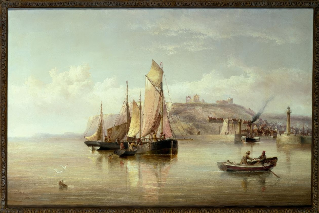 Wejście do portu Whitby autorstwa Henry Redmore