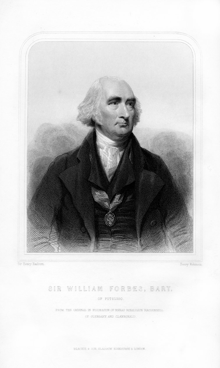 Sir William Forbes z Pitsligo, 6. baronet, szkocki bankier, 1870. autorstwa Henry Robinson