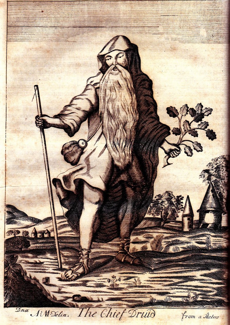 Główny Druid z Mona Antiqua Restaurata, 1723 autorstwa Henry Rowlands