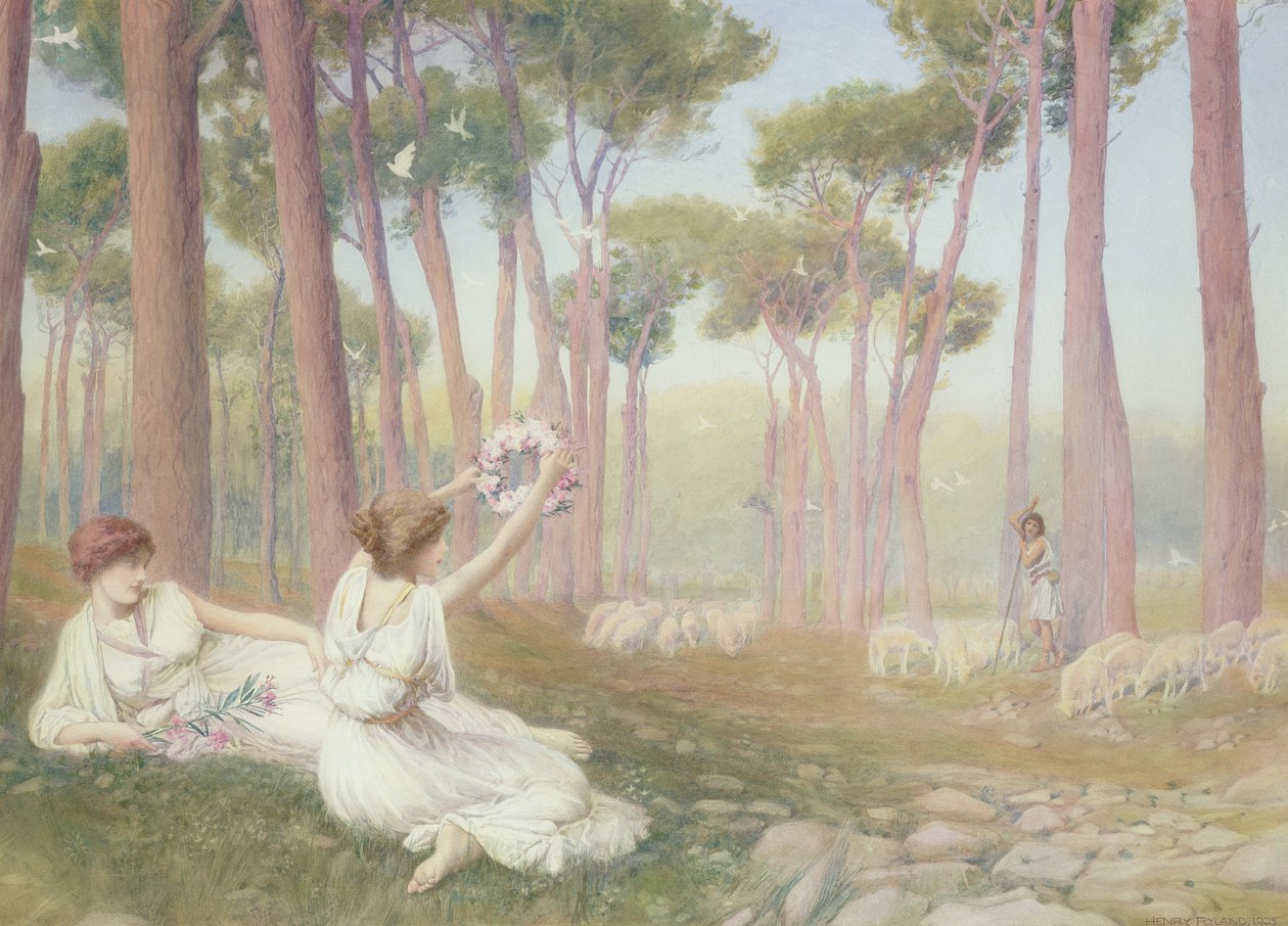 Afrodyta ofiarująca Helenę Paryżowi, 1905 autorstwa Henry Ryland