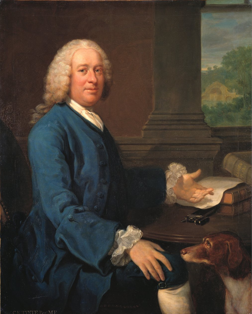 Sir Charles Kemeys-Tynte (1710-1785) (olej na płótnie) autorstwa Henry S. Parkerman