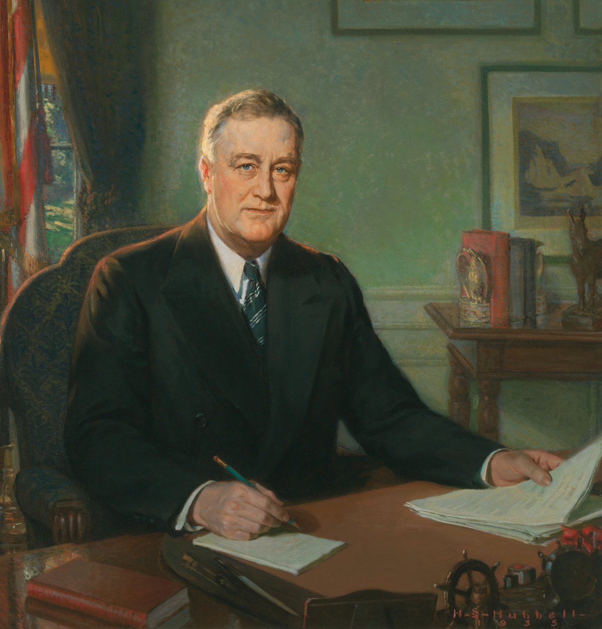 Franklin Delano Roosevelt (1882-1945) autorstwa Henry Salem Hubbell