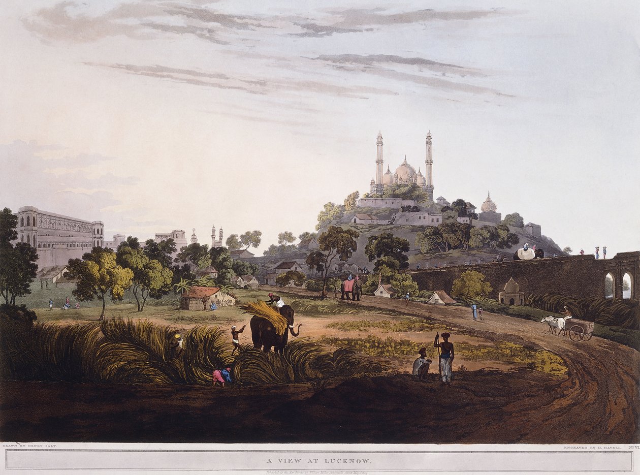 Widok na Lucknow, 1824 autorstwa Henry Salt
