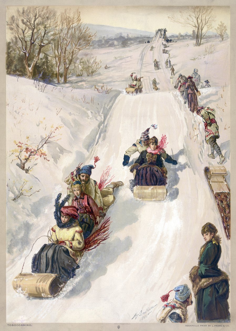 Saneczkarstwo na wsi autorstwa Henry Sandham