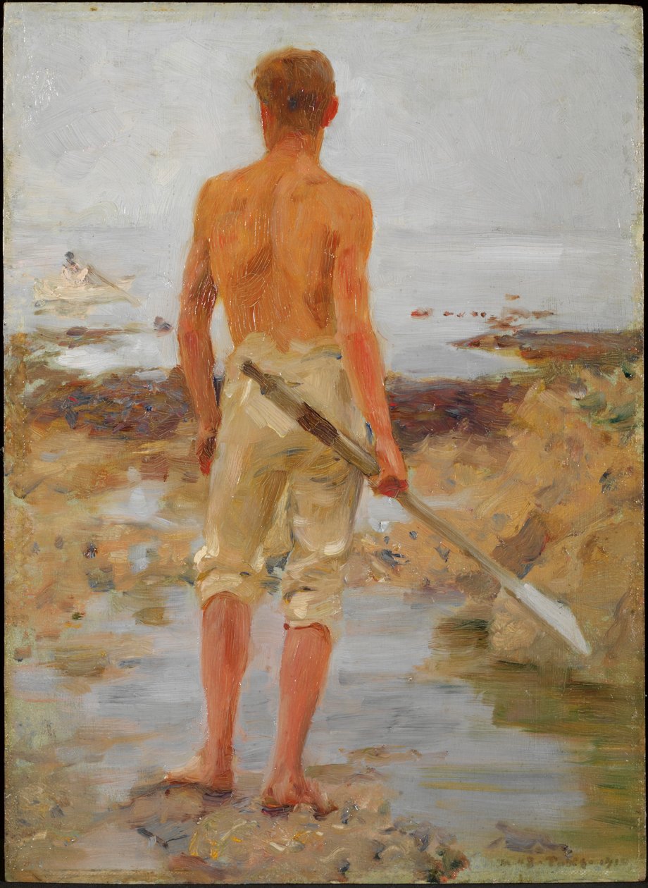 Chłopiec z wiosłem autorstwa Henry Scott Tuke