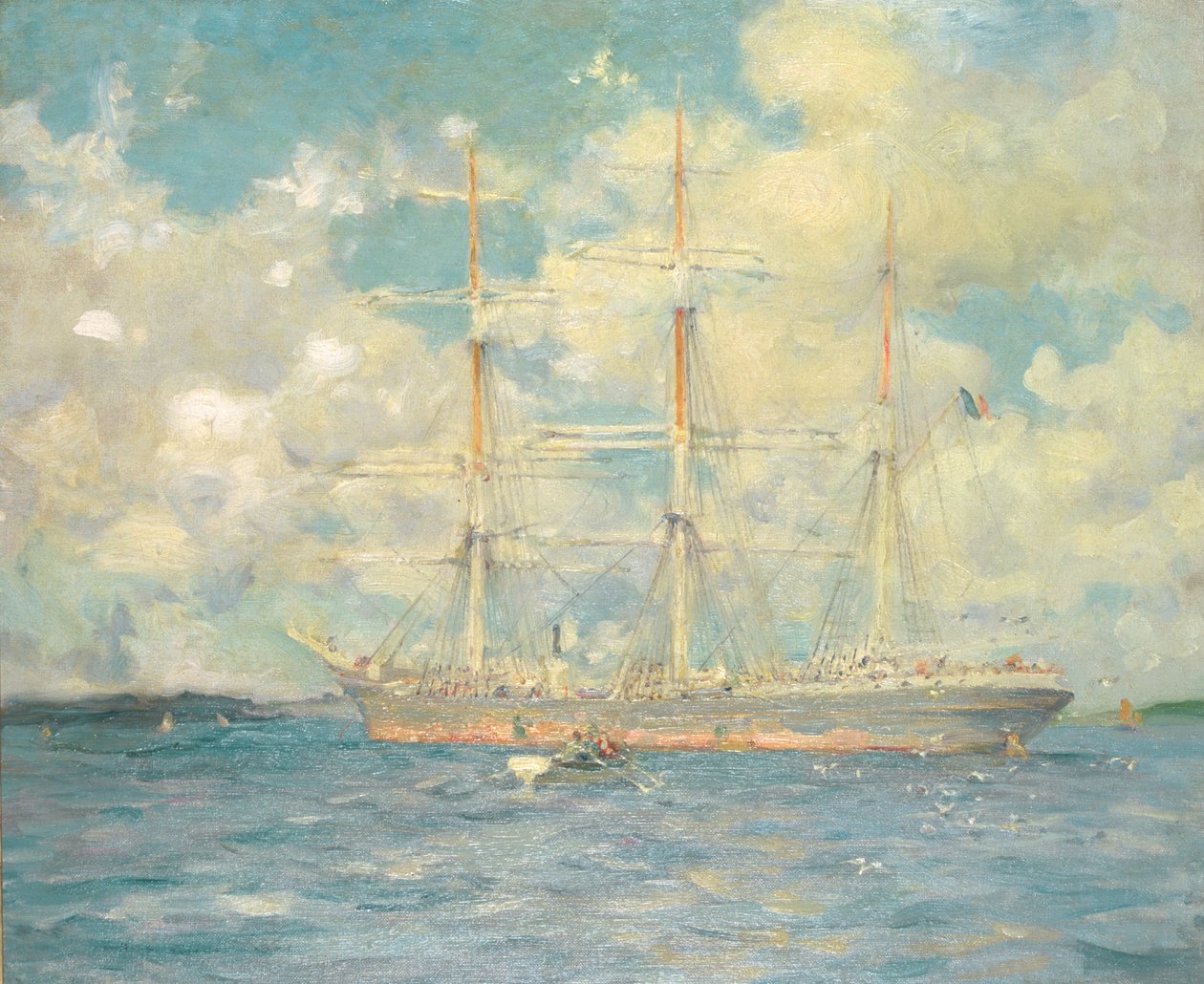 Francuski bark w zatoce Falmouth, 1902 autorstwa Henry Scott Tuke