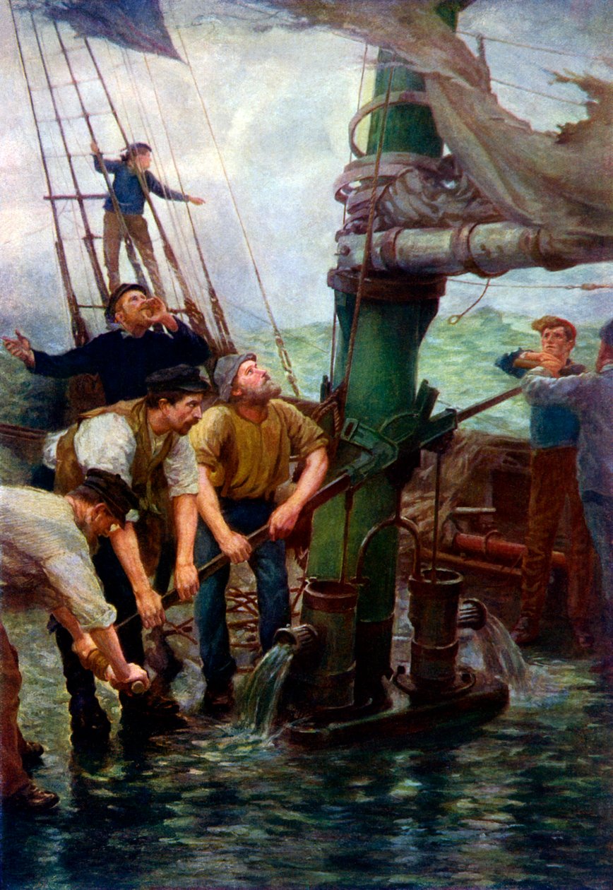Wszystkie ręce przy pompach! Henry S. Tuke autorstwa Henry Scott Tuke