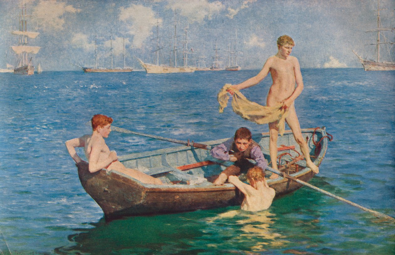 „Sierpień Niebieski”, 1893 1935 autorstwa Henry Scott Tuke