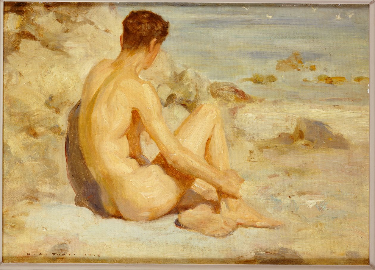 Chłopiec na plaży, 1912 autorstwa Henry Scott Tuke