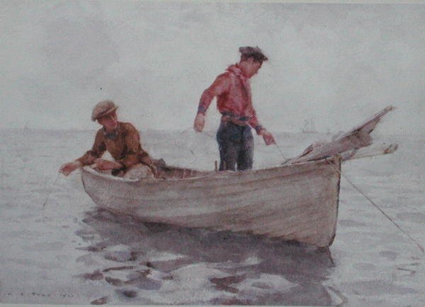 Chłopcy łowią ryby na Newlyn autorstwa Henry Scott Tuke