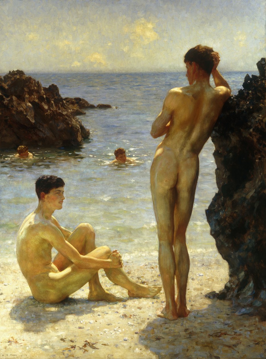 Kochankowie Słońca, 1923 autorstwa Henry Scott Tuke