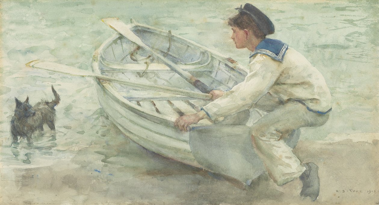 Przygotowanie do startu, 1903 autorstwa Henry Scott Tuke