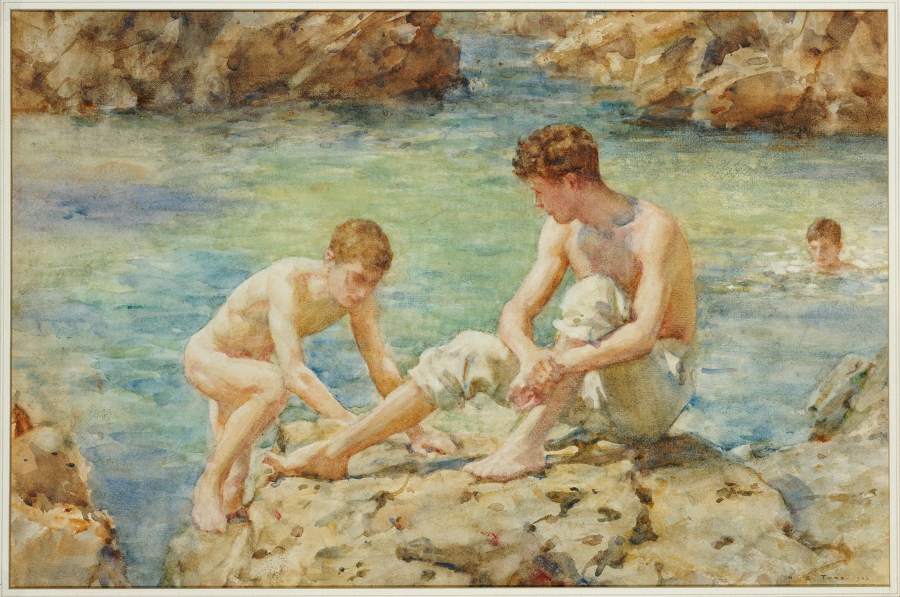Kąpiący się, 1922 autorstwa Henry Scott Tuke
