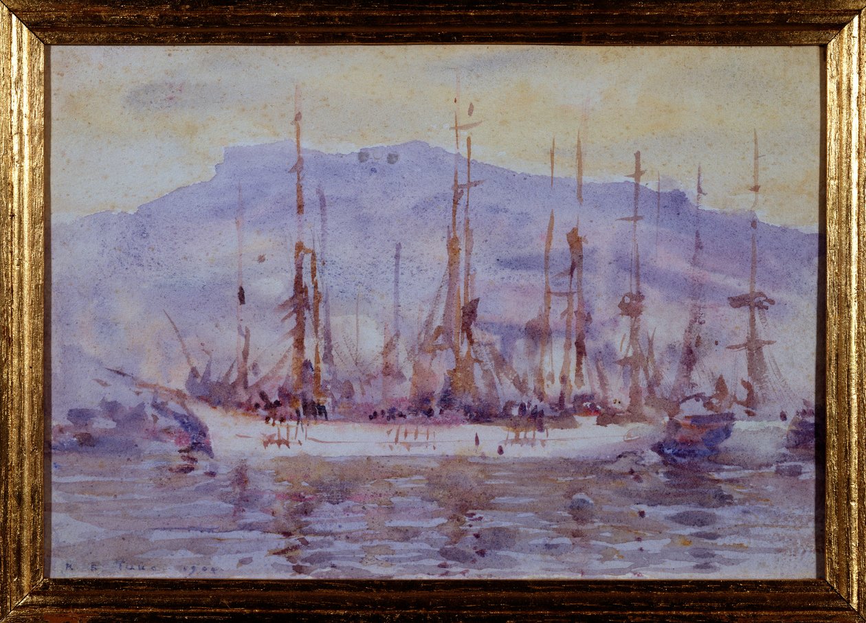 Trzej mistrzowie, Falmouth, 1904 autorstwa Henry Scott Tuke