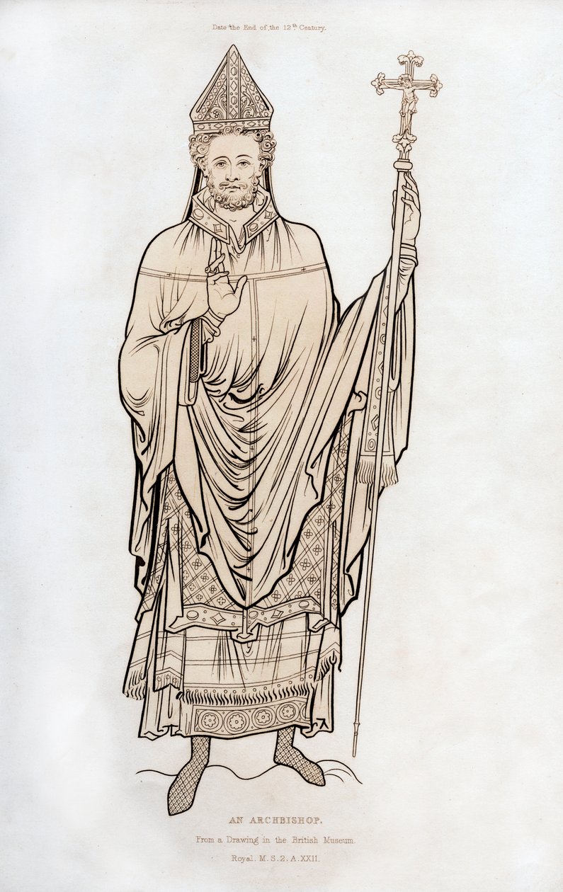 Arcybiskup, koniec XII wieku, 1843. autorstwa Henry Shaw