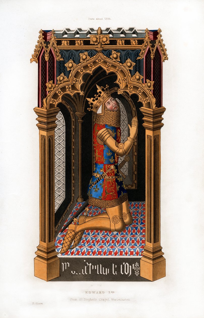 Edward III, ok. 1355, 1843 r. autorstwa Henry Shaw