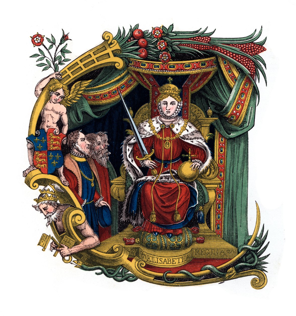 Pierwsza litera C, 1563, 1843. autorstwa Henry Shaw