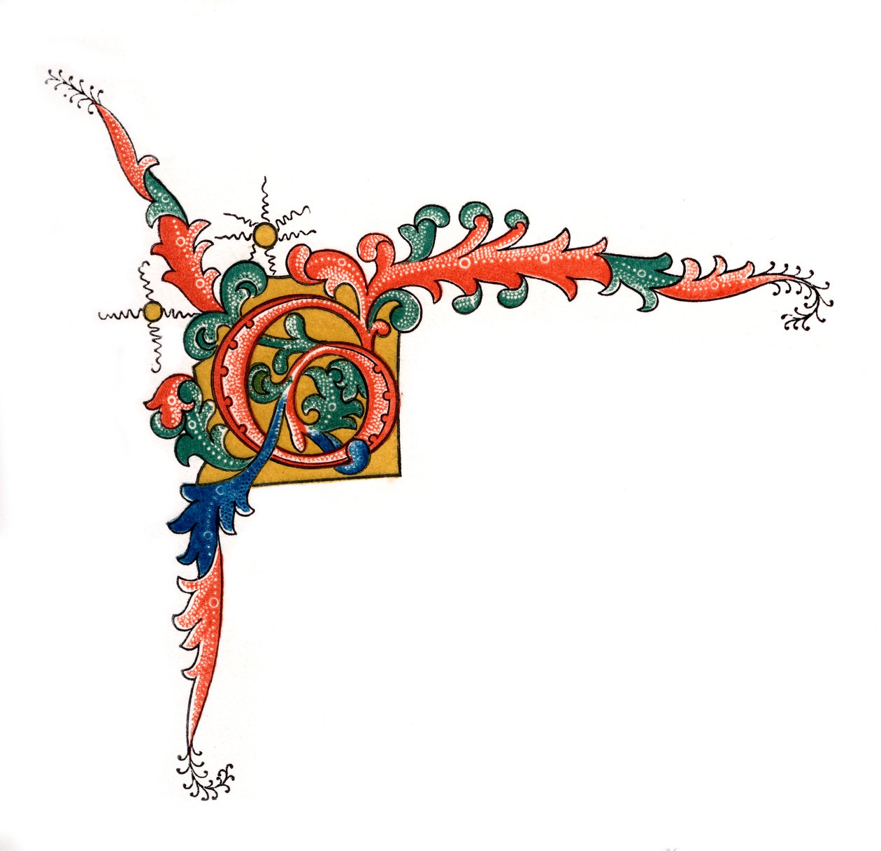 Pierwsza litera G, 1843. autorstwa Henry Shaw