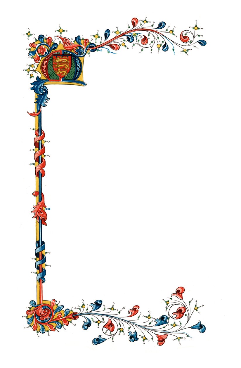 Pierwsza litera M, c1410, 1843. autorstwa Henry Shaw