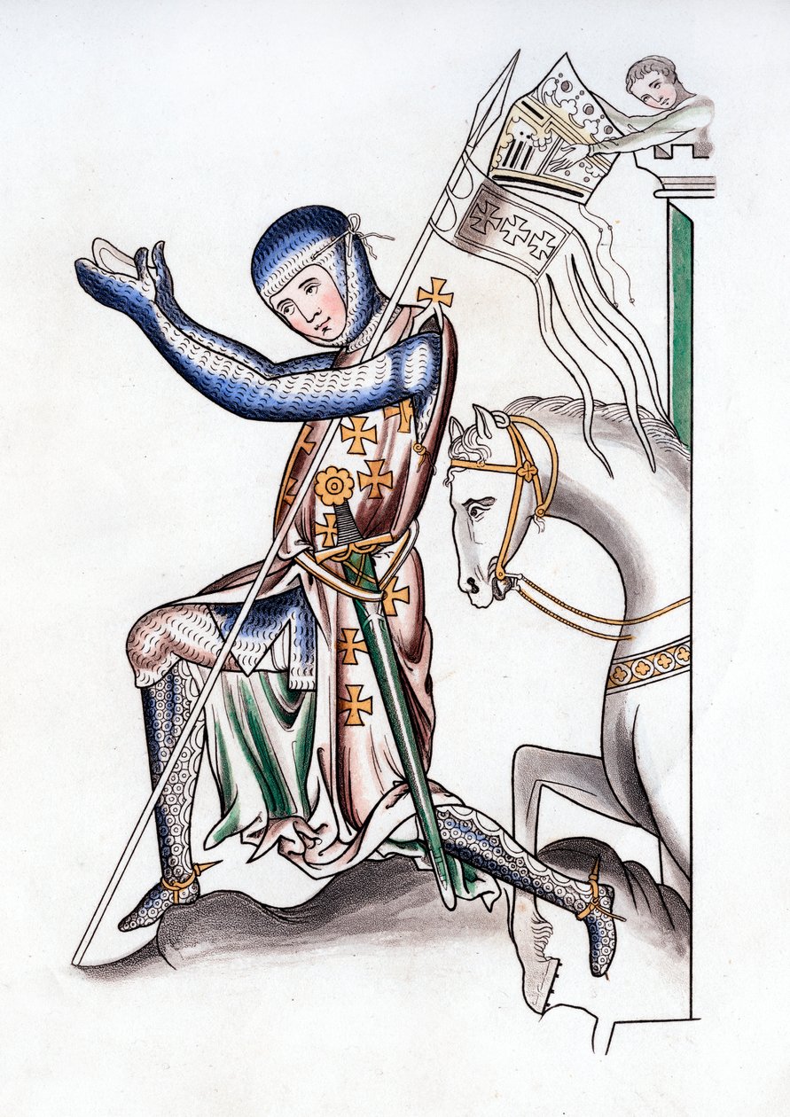 Rycerz, koniec XII wieku, 1843. autorstwa Henry Shaw