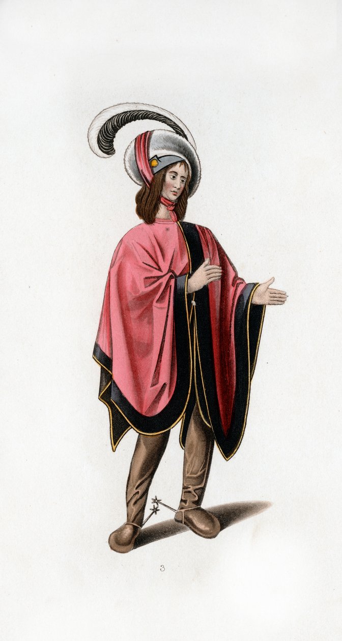 Strój męski, ok. 1480, 1843 r. autorstwa Henry Shaw