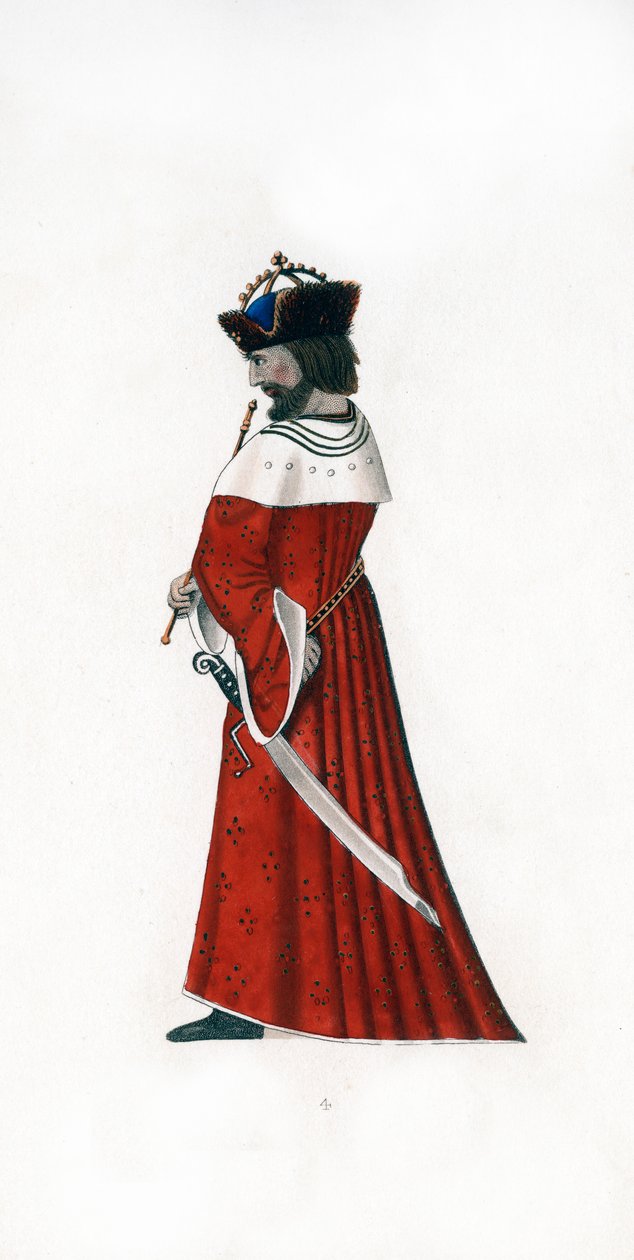 Strój męski, ok. 1480, 1843 r. autorstwa Henry Shaw