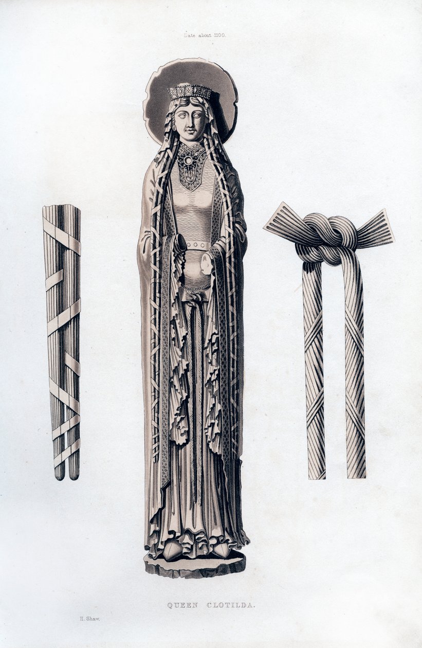 Królowa Klotylda, ok. 1100, 1843 r. autorstwa Henry Shaw
