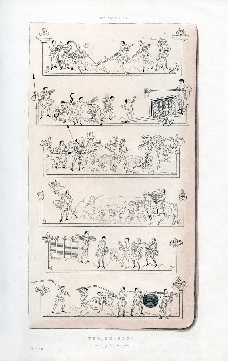 Pory roku, ok. 1050, 1843. autorstwa Henry Shaw
