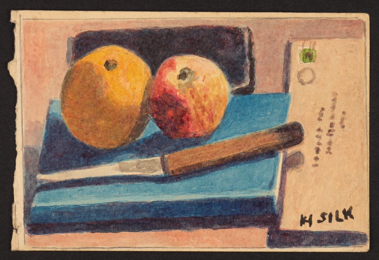 Owoce i nóż, ok. 1930 autorstwa Henry Silk