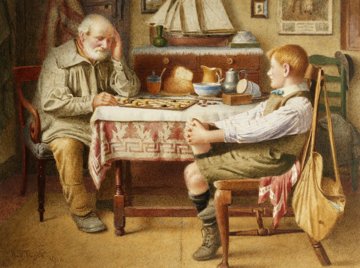 Gra w warcaby autorstwa Henry Spernon Tozer