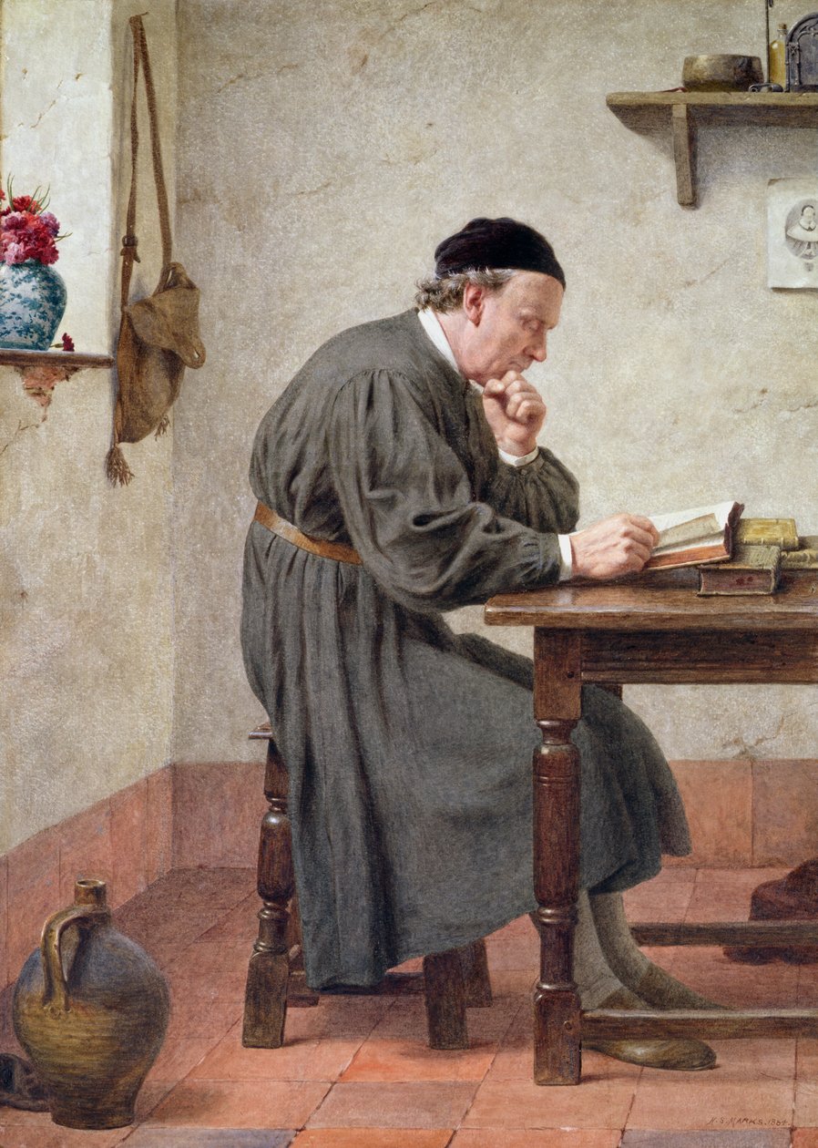 Jego ulubiony autor, 1884 (wc) autorstwa Henry Stacey Marks