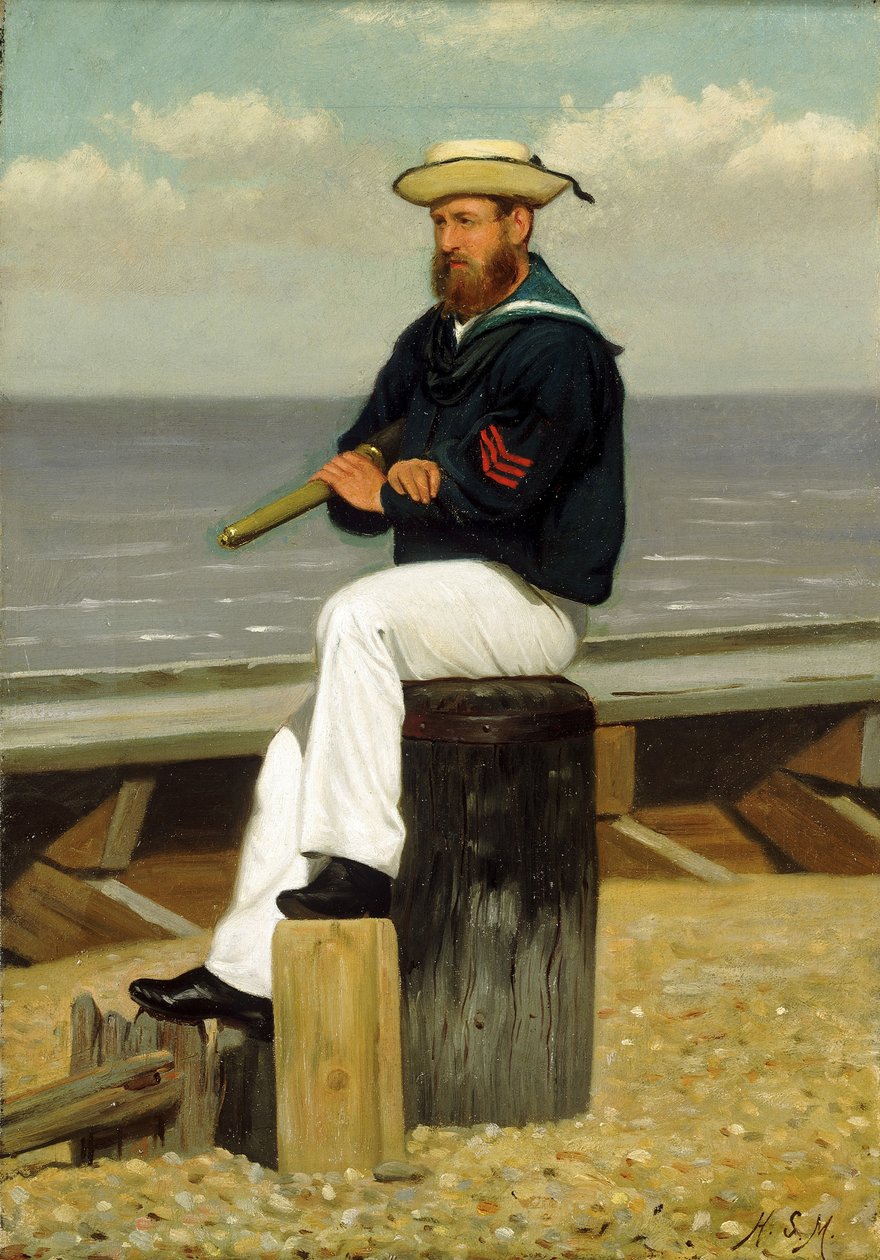 Żeglarz na czatach, ok. 1855 (olej na płótnie) autorstwa Henry Stacy Marks